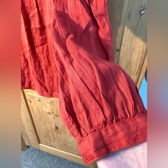 Gap Rust Color Top W/Cutout Detail Regencycore Edwardian Feminine Size Medium - Picture 3 of 10